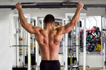 sport man men training in gym