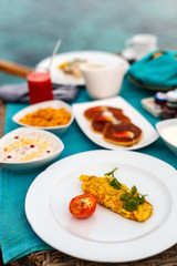 Breakfast with omelet