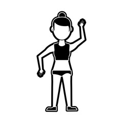 Woman athlete cartoon