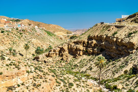 Landscape at Toujane, a Berber mountain village in southern Tunisia