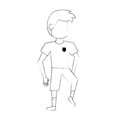 Soccer player cartoon avatar