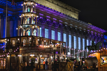 Fototapeta na wymiar Christmas time in Liverpool England Europe