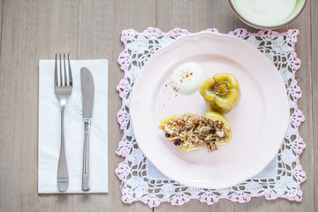 Stuffed pepper oriental style