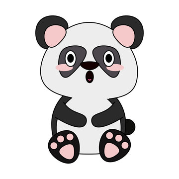 Cute panda bear cartoon