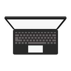 Laptop open isolated