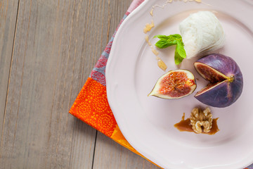 Oriental dessert with fig