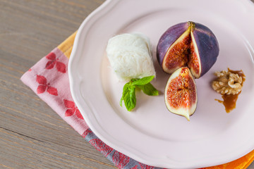Oriental dessert with fig