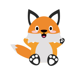 Cute fox cartoon