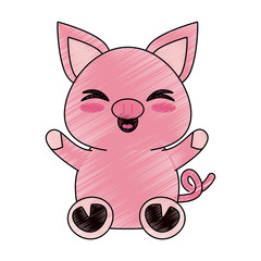 Cute pig cartoon