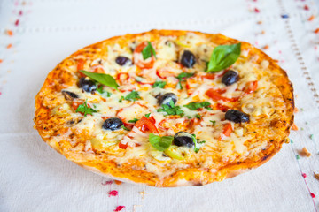 Pizza with vegetables