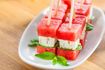 Watermlon feta skewer © Erman Dogan