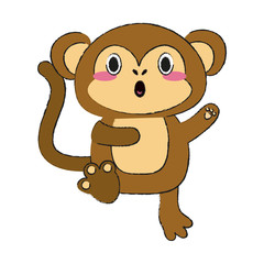 Cute monkey cartoon