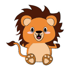 Cute lion cartoon