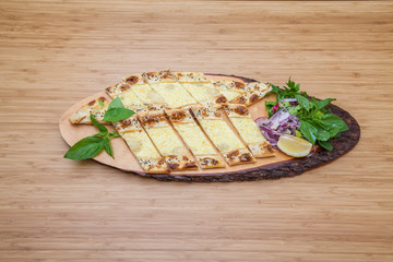 Turkish pide with gouda