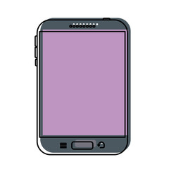 tablet tech device front view icon in watercolor silhouette