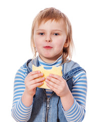 Girl eating sandwich