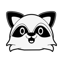 Cute puppy raccoon cartoon