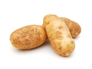 New potato isolated on white background close up