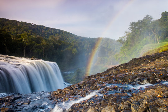 Sea Pong Lai waterfall at Ban Nonghin, Attapeu Province, Bolaven Plateau,Laos