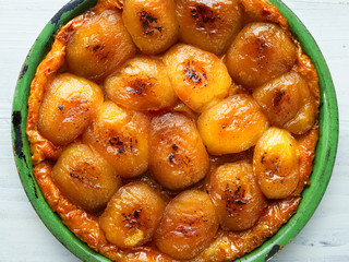 rustic golden french apple tarte tatin