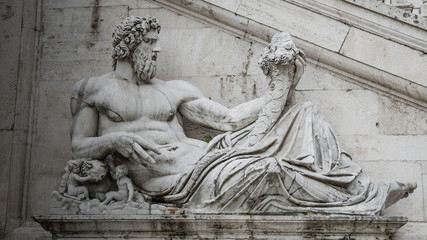 Statue of Neptune at Piazza del Campidoglio, Rome, Italy © neurobite