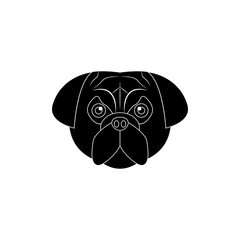 Pug dog face icon. Popular Breed of dogs element icon. Premium quality graphic design icon. Dog Signs and symbols collection icon for websites, web design, mobile app