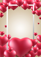  Template with Valentine background