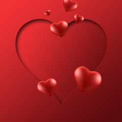  Template with Valentine background