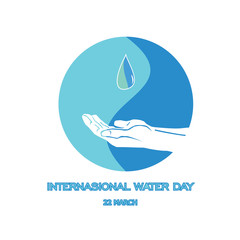 International Water Day Vector Template Design