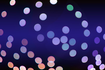 Bokeh light, defocused of light in Chirstmas