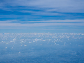 Obraz premium Blue sky with white clouds.