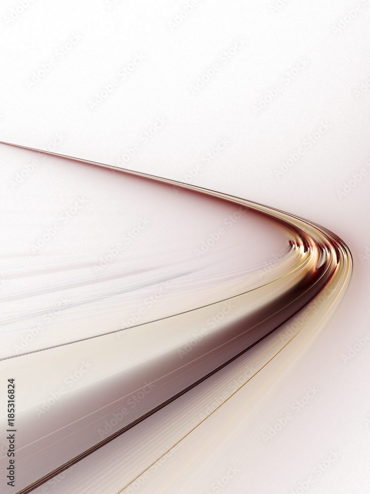 Aufkleber Abstract red gold on white background texture. Dynamic curves ands blurs pattern. Detailed fractal graphics. Science and technology concept.