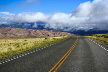 great sand dunes national park highway road