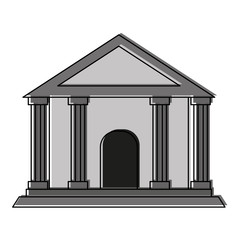 Obraz premium Bank building symbol