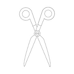 Scissor utensil isolated