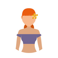  woman with picked hair  vector illustration