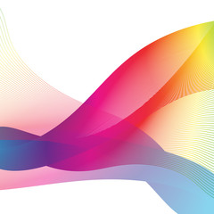 Abstract rainbow color wave texture background
