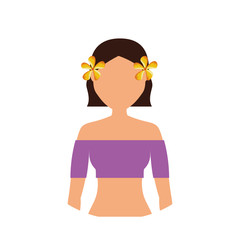  woman with short hair    vector illustration