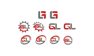 GL emblem symbol icon vector logo - 185323481
