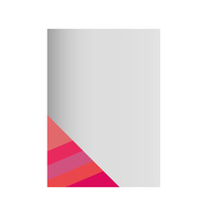 paper sheet  with lines pink  vector illustration