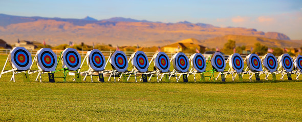 targets lined up in a row