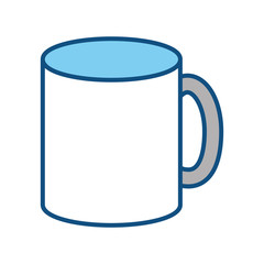 mug  white nad blue vector illustration
