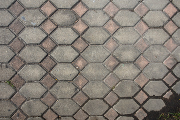 pattern of grey brick block texture background.