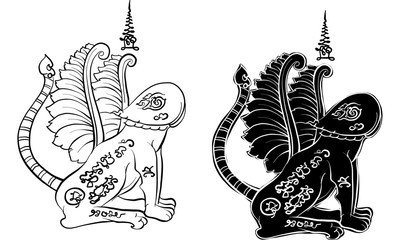 Thai yantra vector, Thai tattoo