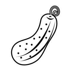 Pickle vegetable isolated