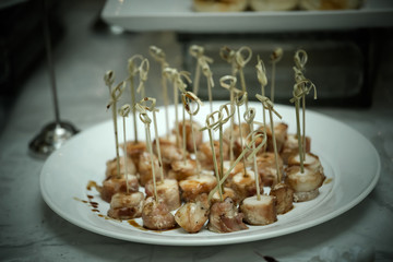 ham grilled with sauce