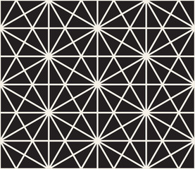 Vector seamless pattern. Modern stylish abstract texture. Repeating geometric tiling from striped elements..