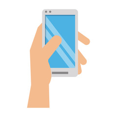 Hand with smartphone