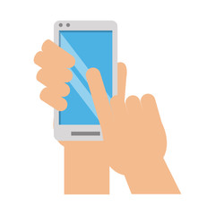 Hand with smartphone
