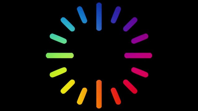 A Progress Wheel With Rainbow Colors Spinning. Use: Fake Mock Video Buffering, Video Loading. Use Overlay, Add Or Screen Modes On A Track Into Your Editor.
